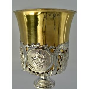 Chalice And Patene In Silver, France Around 1838 By Alexis Renaud And Martin & Dejean Goldsmiths