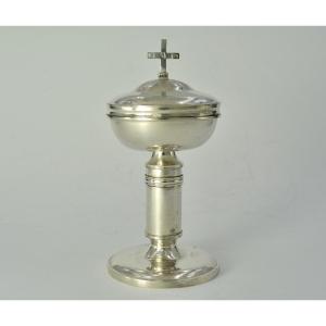 Ciborium Of The Sick In Silver, France Circa 1825