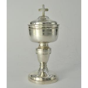 Ciborium Of The Sick Silver France 1819-1838