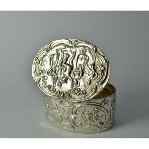 Silver Pill Box, Germany Hanau Around 1900