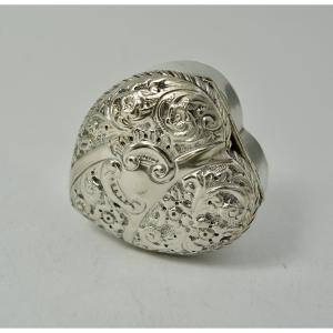 English Silver Pill Box Circa 1901