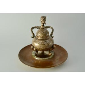 Bronze Barbedienne, Inkwell France 19th Century
