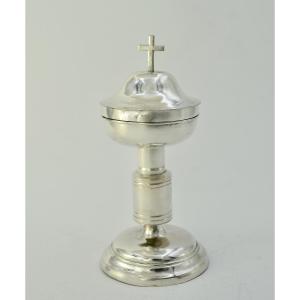 Travel Ciborium, Silver France Circa 1800 Vosges Province