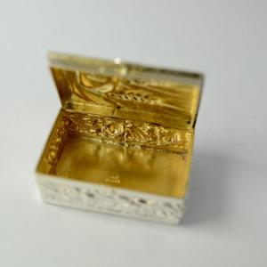 Art Nouveau. Silver Pill Box, 20th Century Europe