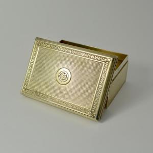 Gilded Silver Box, France Circa 1900 By Goldsmith Gustave Keller 