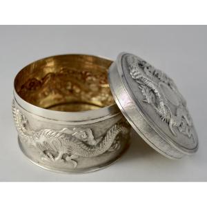 China, Circa 1900. Silver Box By Hung Chong & Co.