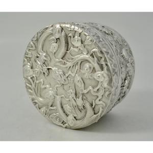 China, Circa 1900. Silver Box 