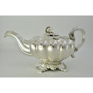 Silver Teapot, France, Circa 1840, By Veyrat, Silversmith