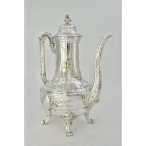 Silver Teapot / Pot, France XIX Eme Siecle , By Têtard Frères
