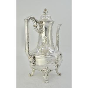 Silver Teapot / Pot, France XIX Eme Siecle , By Têtard Frères