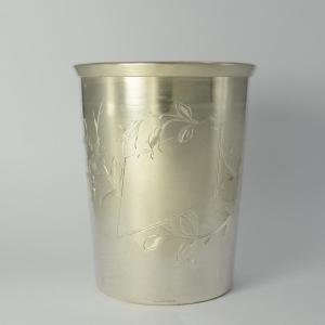 Art Nouveau Silver Tumbler, France Circa 1900