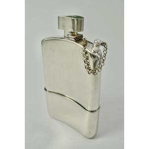 Silver Alcohol Flask, France Circa 1900