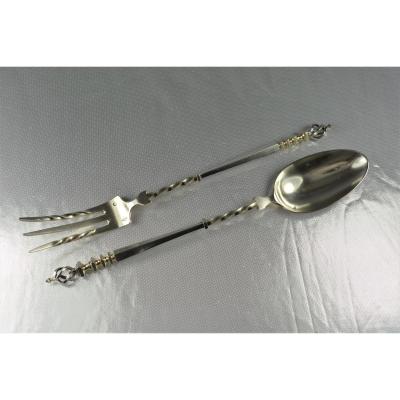 Silver Salad Cover France By Alphonse Debain