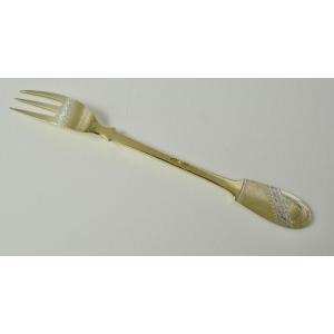 Russia Circa 1900. Silver Sardine Fork
