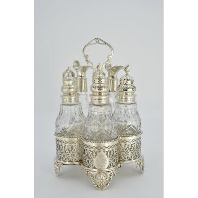 George III Silver Cruet Set, 1777 London
