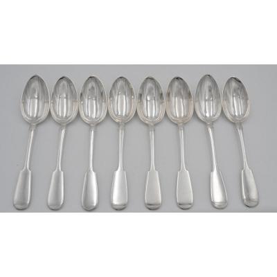 Russia. Eight Silver Table Spoons Around 1900
