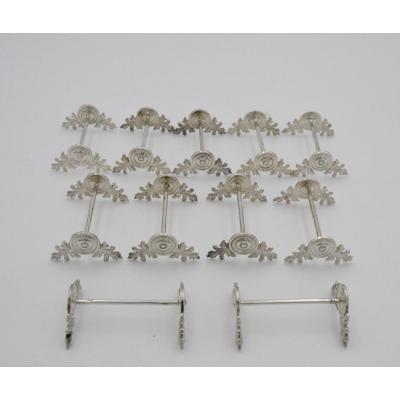 Eleven Knife Holders In Silver, France Around 1900