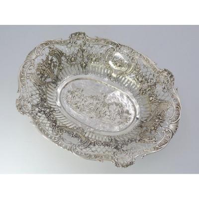 Openwork Silver Basket, Germany Around 1900