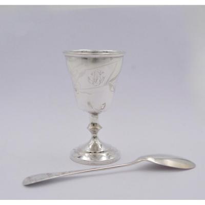 Egg Cup In Silver France Late Nineteenth Century / By Tonnelier Goldsmith