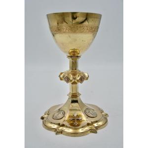 Chalice In Golden Silver, France Around 1900