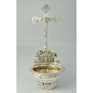Silver Applique Stoup, Eighteenth Century