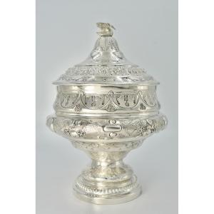 Covered Cup In Silver, France Circa 1850 By Favier Orfèvre.
