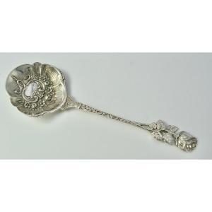 Silver Fruit Spoon, Belgium 20th Century
