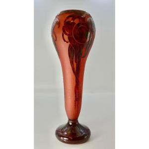 French Glass. Art Deco Vase Circa 1920