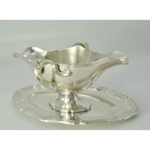 Sauceboat In Silver France By Victor Boivin Around 1897