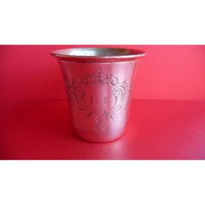 Beautiful Timpani In Sterling Silver From The Parisian Goldsmith, Philippe Berthier, Napoleon III Period.