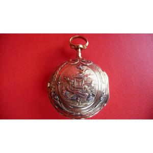 Magnificent Louis XVI Period Gold Watch, From Christophe Zeller In Zurich In Mint Condition.