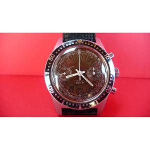 Men's Wristwatch, Steel Diving Chronograph From The Late 60s 