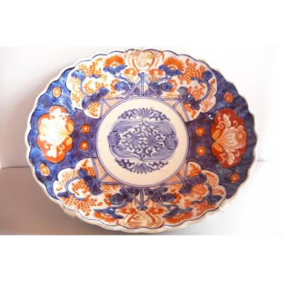 Oval Porcelain Dish Imari Japan XIXth.