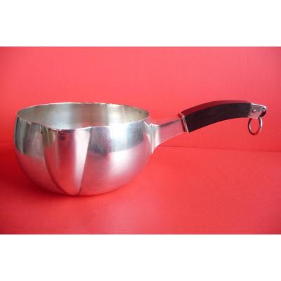 Saucepan In Sterling Silver, Hallmark Of The Goldsmith Alfred Hector. Paris 257 Gr