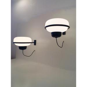 Pair Of Gino Sarfatti Wall Lights, Arteluce Model 228