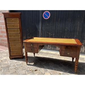 Desk And Chest Of Drawers, Restoration Period, Circa 1840