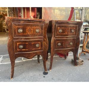 Pair Of Neapolitan-style Bedside Tables