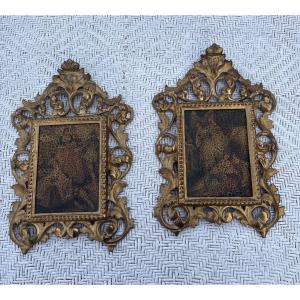 Pair Of Small Giltwood Frames, Italy, 19th Century