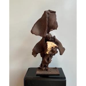 Theo Niermeyer, Sculpture (composition In Iron With Rust)