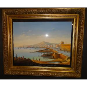Watercolor "view Of Naples"