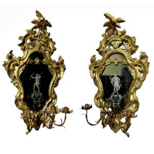 Pair Of Wall Mirrors 