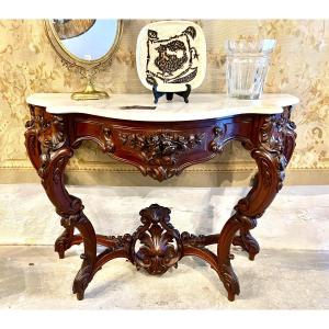 Napoleon III Mahogany Console