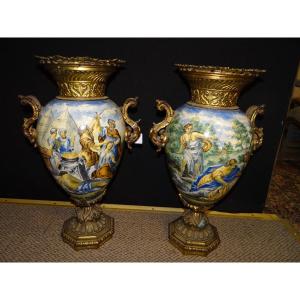Pair Of Italian Earthenware
