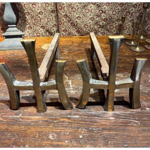 Pair Of 20th Century Andirons 