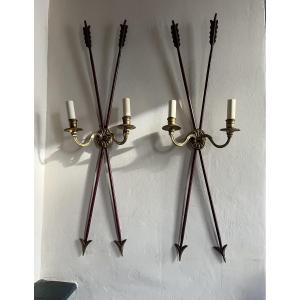 Large Pair Of 1950s Wall Sconces