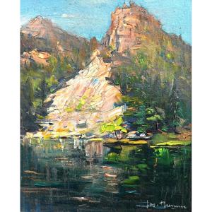 Joseph Brenner (1911-2001) Lake Fischboedle And Spitzkoepfe | Vosges, Alsace, Mountain