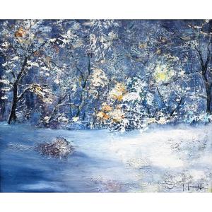 Gilbert Franchi (1925-2019) Forest Edge In Winter | Snow, Comtois, Belfort