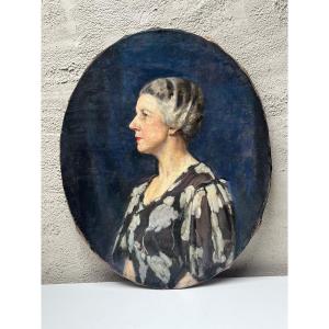 Oil On Canvas, Pierre Vincent Gallé "portrait Of A Woman"