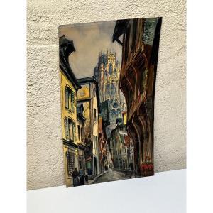 Pierre Le Trividic, Watercolor “the Carhedral Of Rouen”