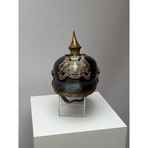 Prussian Spiked Helmet, Pickelhaube Landwehr, Trooper Model, 1895-1914